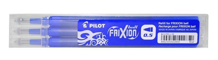 PILOT Náplň do rolleru Frixion, modrá, 0,5mm, vymazatelná, 3ks