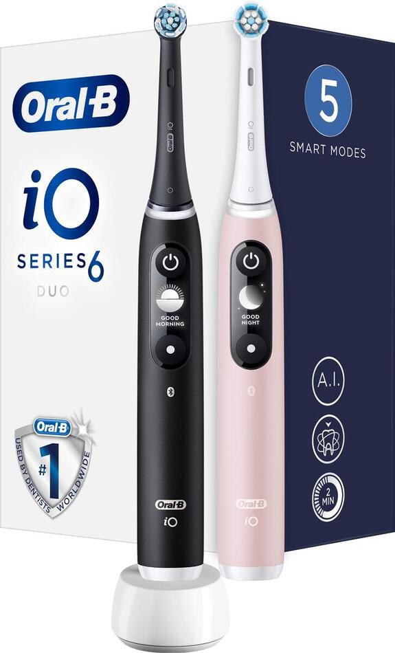 Oral-B iO Series 6 Duo Pack Black/Pink Sand