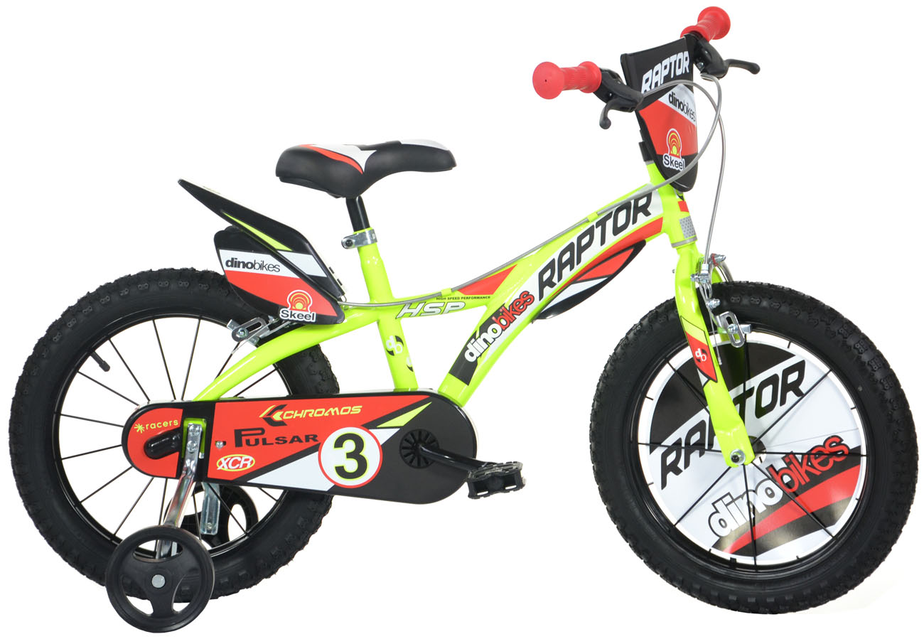 Dino bikes 614 Raptor žlutá 14' dětské kolo
