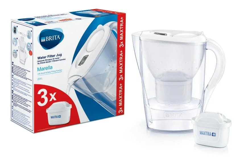 Brita Starter pack Marella, bílá + 3 vodní filtry Maxtra Pro Pure Performance 2024