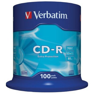 Verbatim CD-R 48x, 700MB, 100 ks (Spindl)