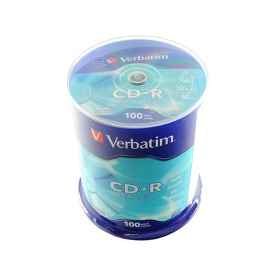 Verbatim CD-R 48x, 700MB, 100 ks (Spindl)