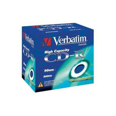 Verbatim CD-R High Capacity 40x, 800MB, 10 ks (Jewel)