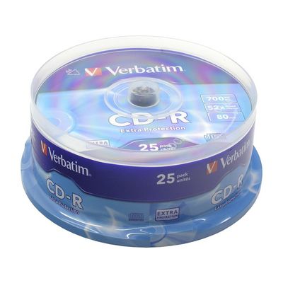 Verbatim CD-R 52x, 700MB, 25 ks (Spindl)