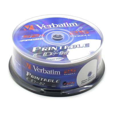 Verbatim CD-R Printable 52x, 700MB, 25 ks (Spindl)