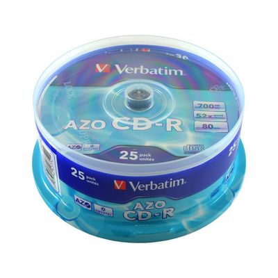 Verbatim CD-R AZO Crystal 52x, 700MB, 25 ks (Spindl)