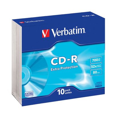 Verbatim CD-R 52x 700MB, 10 ks (Slim)