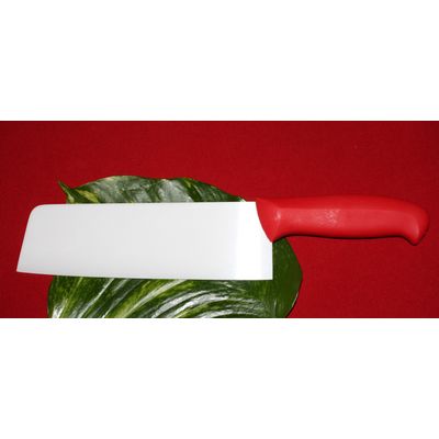 Keramický nůž Nakiri red (bílá čepel 18 cm)