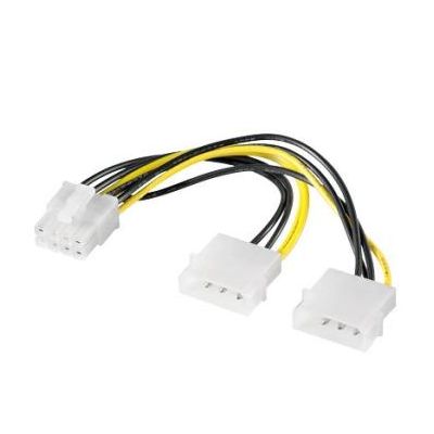 PremiumCord Redukce napájecí 2x5.25 Molex - 8 pin pro PCI-E grafické karty