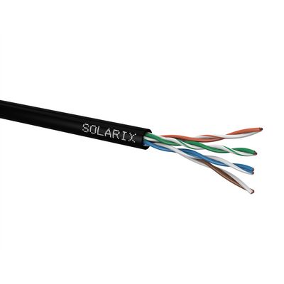 SOLARIX kabel, CAT5E, UTP PE, drát, venkovní, 305m, box