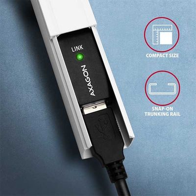 AXAGON ADR-205, USB 2.0 A-M -> A-F aktivní prodlužovací / repeater kabel, 5m