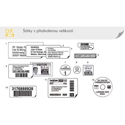 Brother DK-11221 papírové/čtvercové štítky