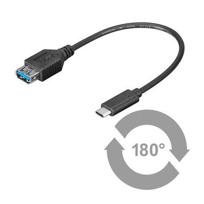 PremiumCord Adaptér USB-C/male - USB 3.0 konektor A/female, 0,2m