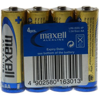 MAXELL LR6 4S AA Alkalická baterie AA (R6), shrink 4 ks