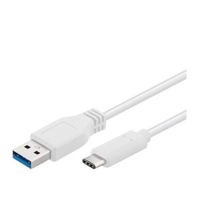 PremiumCord Kabel USB 3.2 konektor C/male - USB 3.0 A/male, bílý, 0,5m