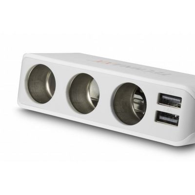 Technaxx TE11 nabíječka do auta, 4x USB port, 3x zásuvka