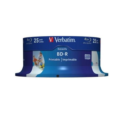 Verbatim Blu-ray BD-R Datalife Printable 6x, 25GB, 25 ks (Spindl)