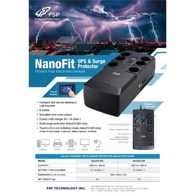 FSP NanoFit 600, 600VA offline