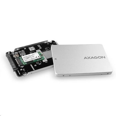 AXAGON RSS-M2SD, SATA - M.2 SATA SSD, interní 2.5 ALU box