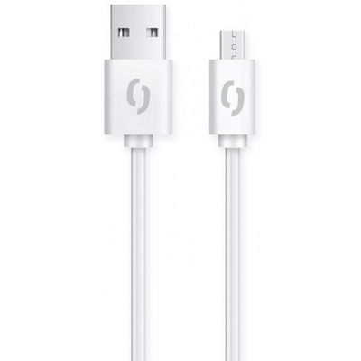 Aligator kabel microUSB, 1m, bílý