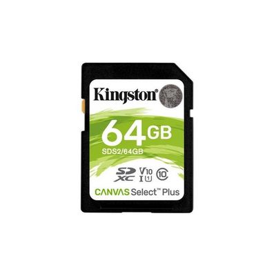 KINGSTON SDXC 64GB Canvas Select Plus A1 C10 Card (rychlost až 100 MB/s)