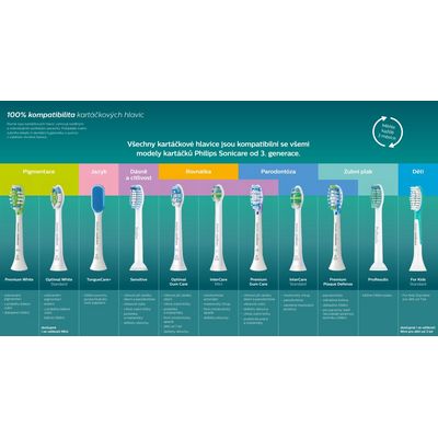 Philips HX9044/17 Sonicare C3 Premium Plaque Defence - 4ks