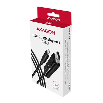 AXAGON RVC-DPC USB-C -> DisplayPort adaptér, kabel 1,8m