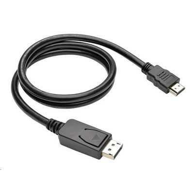 C-TECH kabel DisplayPort/HDMI, 1m, černý