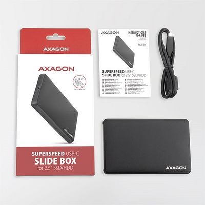 AXAGON EE25-SLC, USB-C 3.2 Gen 1 - SATA 6G 2.5 SLIDE box