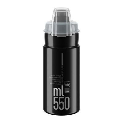 Lahev Elite Jet Plus 550ml, černá/šedé logo / bidon