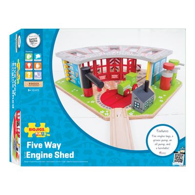 Bigjigs Rail Exkluzivní depo pro 5 vláčků