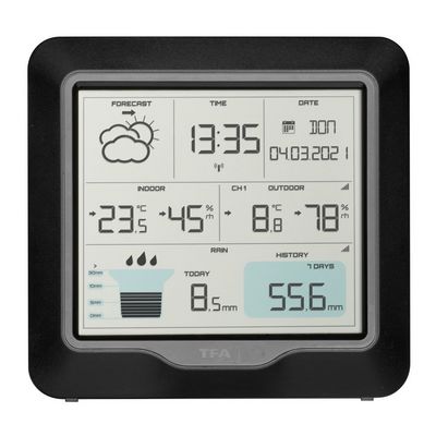 TFA domácí meteostanice s předpovědí počasí a srážkoměrem RAIN PRO