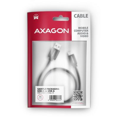 AXAGON BUCM3-AM20AB, SPEED kabel USB-C <-> USB-A, 2m, černý