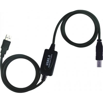 KABEL USB 2.0 repeater a propojovací kabel A/M-B/M 10m