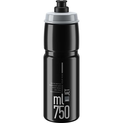 Lahev Elite Jet 750ml, černá/šedé logo