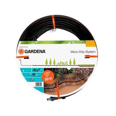 Gardena 1389-20 Micro-Drip-System startovací sada – kapková závlaha pro rostliny v řádcích, podzemní kapací hadice 13,7 mm