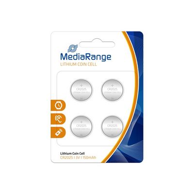 MediaRange Premium Lithium baterie CR2025 3V blister 4ks/balení