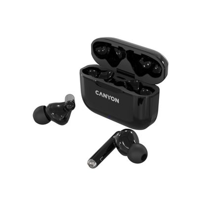 CANYON TWS-3 Bluetooth sportovní sluchátka s mikrofonem, černá