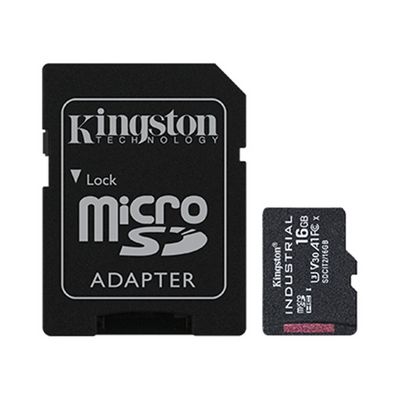 Kingston microSDHC 16GB Industrial + SD adaptér