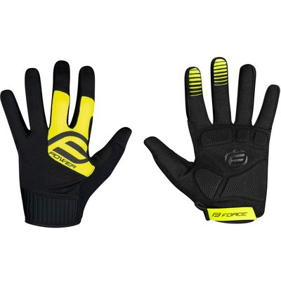 FORCE MTB POWER rukavice, černo-fluo vel.S