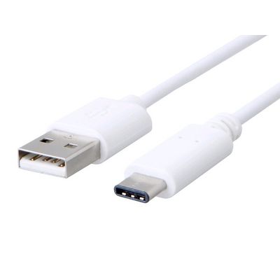 C-TECH USB 2.0 AM na USB-C kabel (AM/CM), 2m, bílý