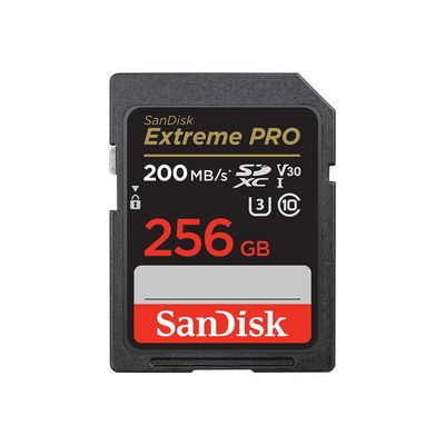 SanDisk Extreme Pro SDXC 256GB 200 MB/s C10 V30 UHS-I U3