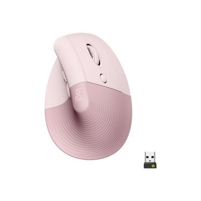 Logitech Lift Vertical Ergonomic Mouse Dark Rose