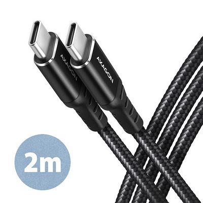 AXAGON BUCM-CM20AB, HQ kabel USB-C <-> USB-C, 2m