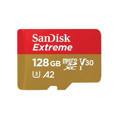 SanDisk Extreme microSDXC 128GB 190MB/s UHS-I U3 Class 10 + Adaptér