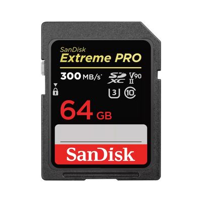 SanDisk Extreme PRO SDXC 64GB 300MB/s UHS-II U3 Class 10