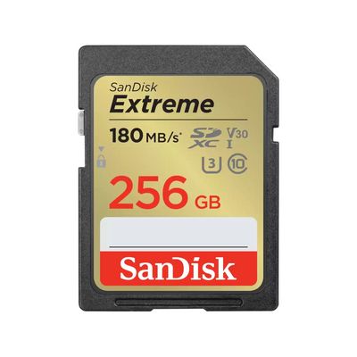 SanDisk Extreme SDXC 256GB 180MB/s UHS-I U3 Class 10