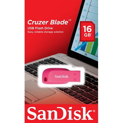 SanDisk Cruzer Blade 16GB USB2.0 elektricky růžová