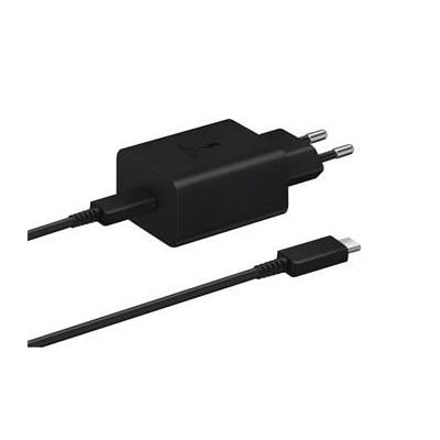 EP-T1510EBE + EP-DA705BBE Samsung 15W Cestovní nabíječka + USB-C/USB-C Datový Kabel Black (OOB Bulk)