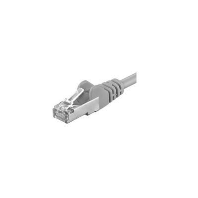 Patch kabel CAT6a S-FTP, RJ45-RJ45, AWG 26/7 10m šedá